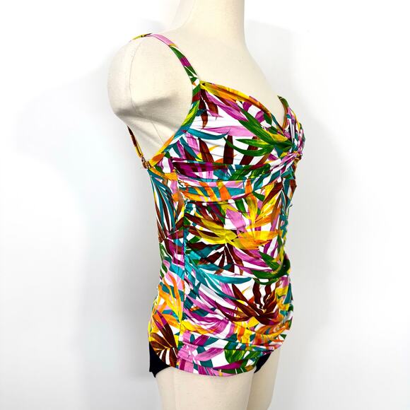 Bleu by Rod Beattie Fantasy Island Tankini Top Multicolor Size 14 - Picture 3 of 9